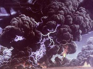 4,5 yıl önce arkaik Dünya atmosferi volkan etkinlikleri sebebiyle çok yüksek oranda karbondioksit dumanı ihtiva ediyordu