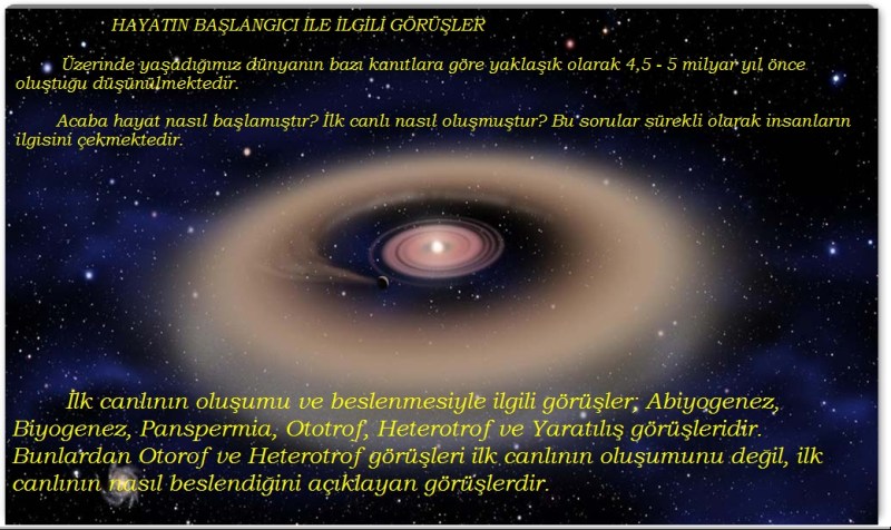 Hayatın Başlangıcıyla İlgili Görüşler