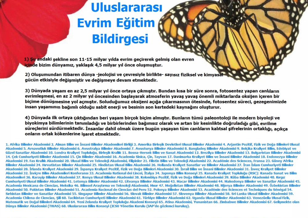 Uluslararası Evrim Eğitimi Bildirgesi